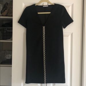 Zara black suede dress